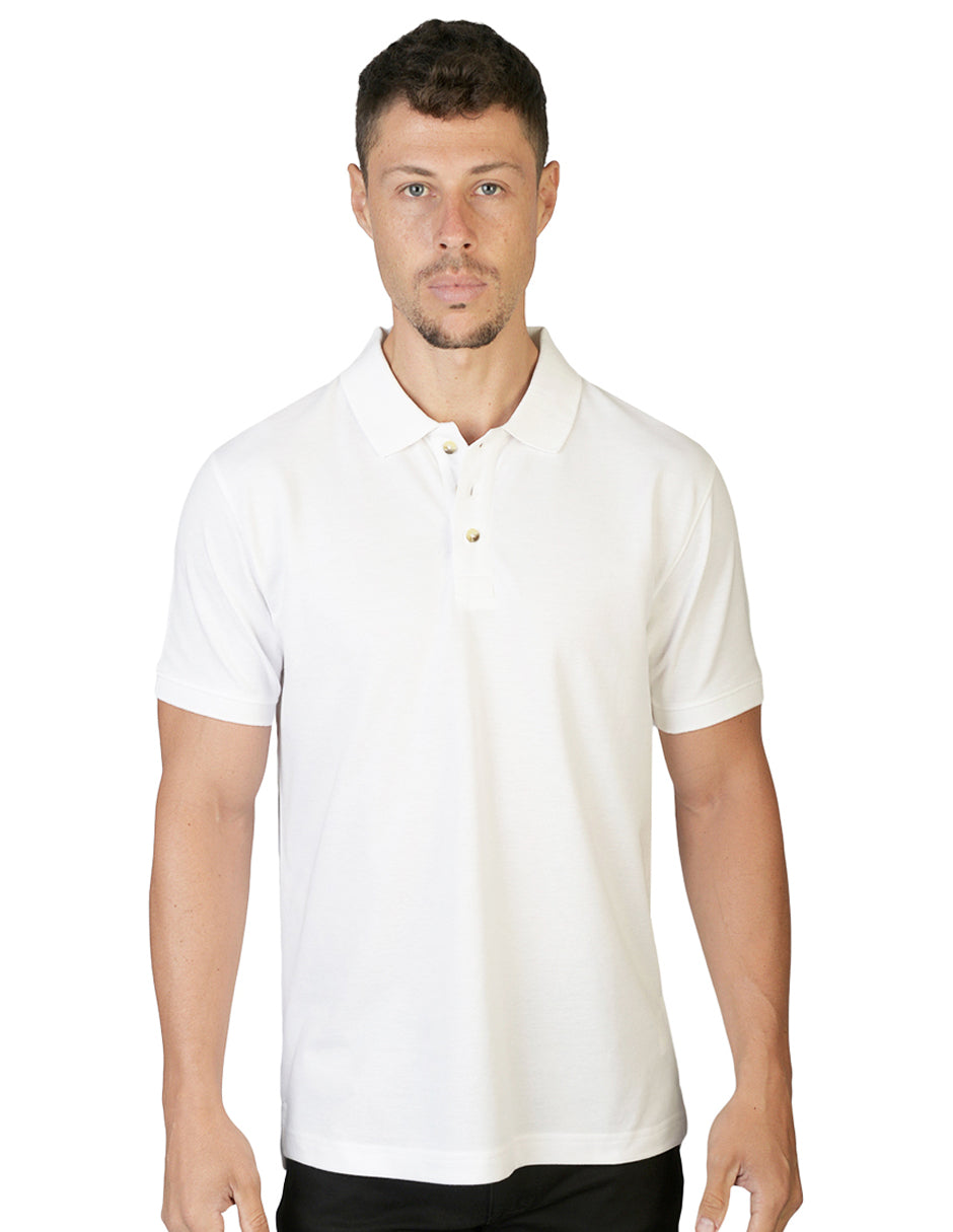 Playera Polo Basic Blanco A1660