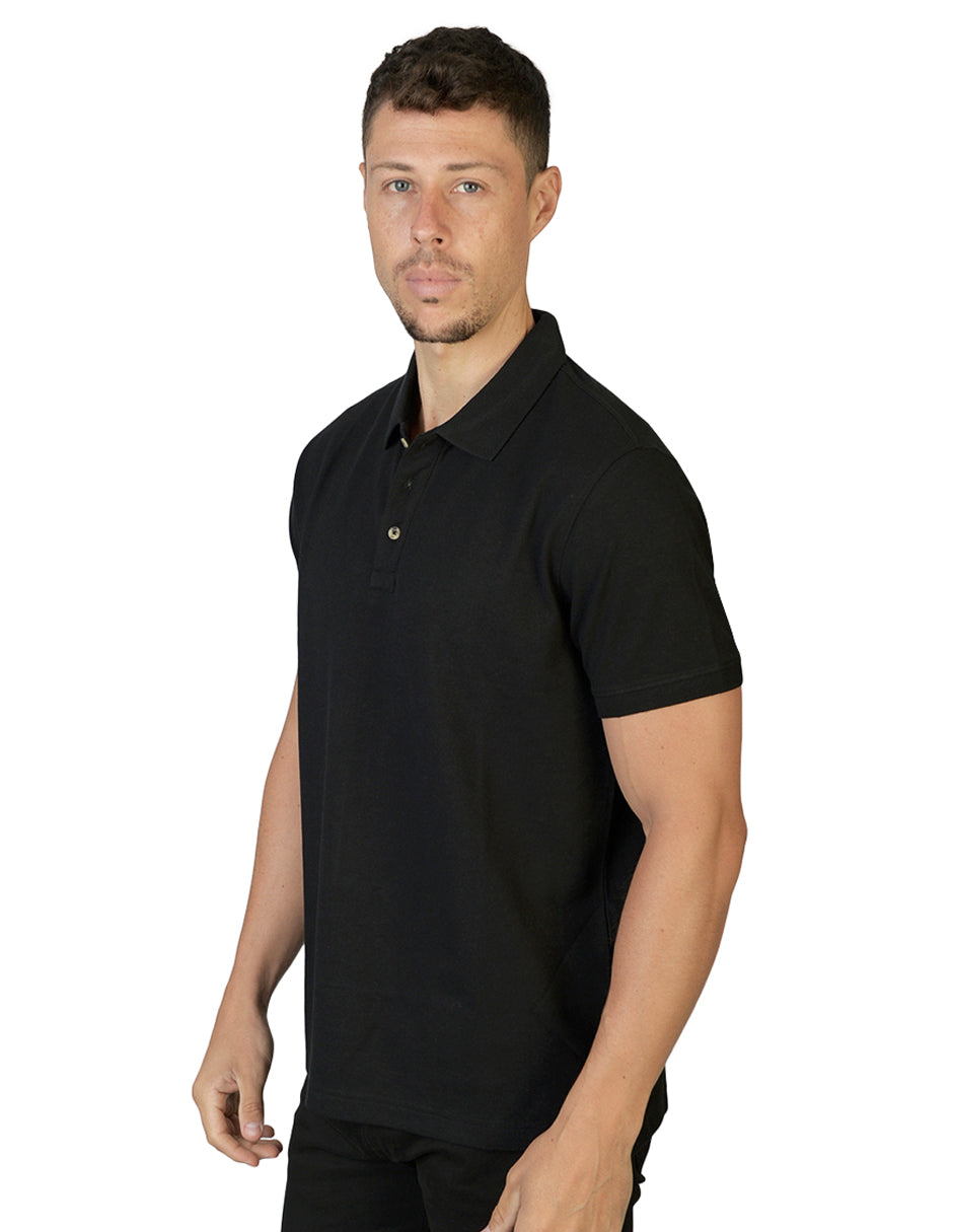 Playera Polo Basic Negro A1660