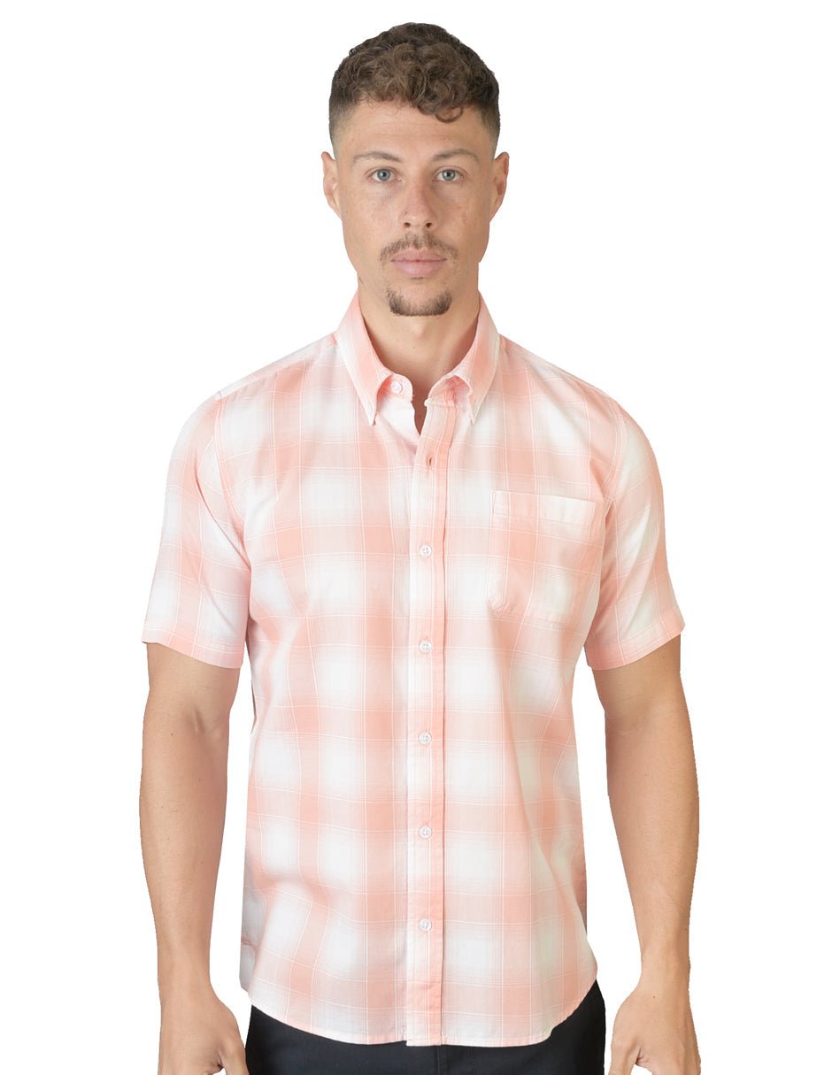 Camisa Cuadros Naranja C1715