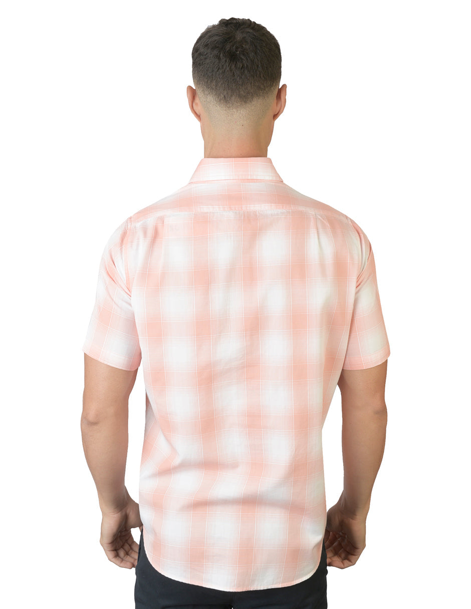 Camisa Cuadros Naranja C1715