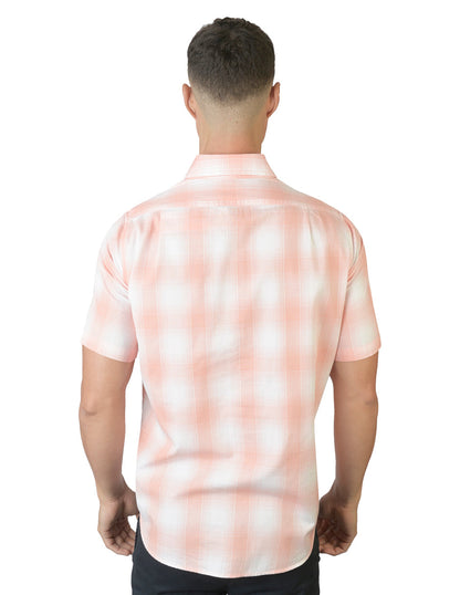 Camisa Cuadros Naranja C1715