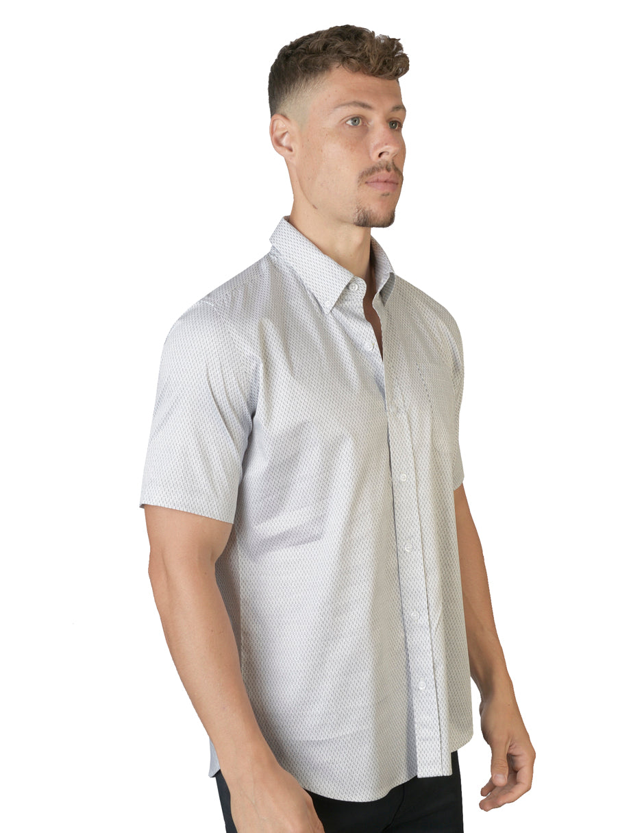 Camisa Estampada Blanca C1734