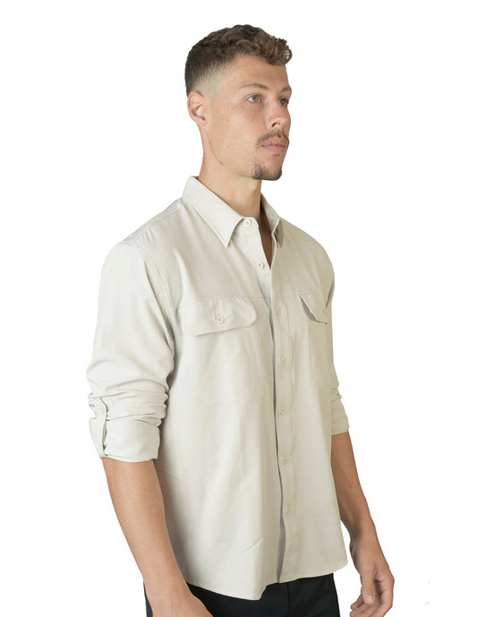 Camisa Lisa Hueso C1755