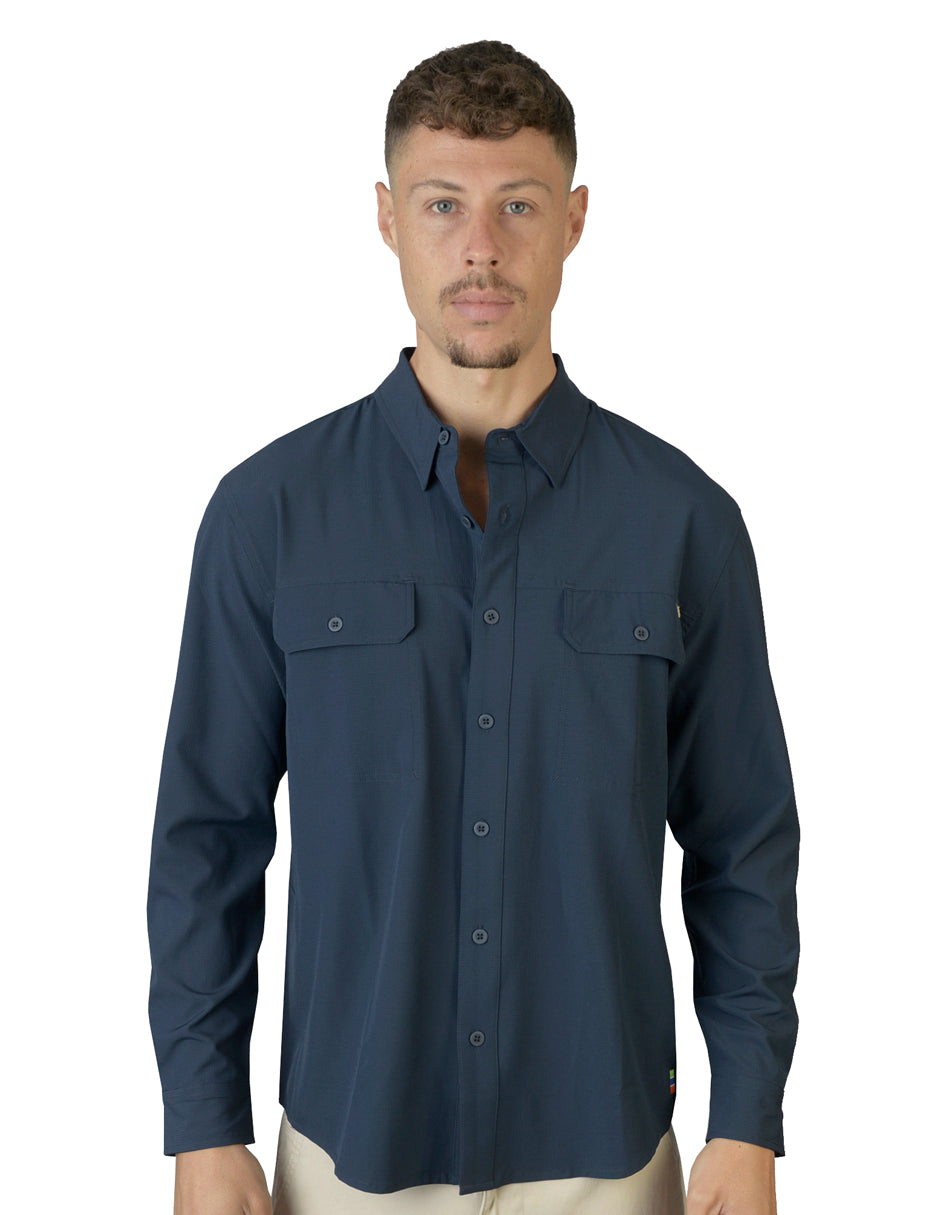 Camisa Lisa Marino C1755