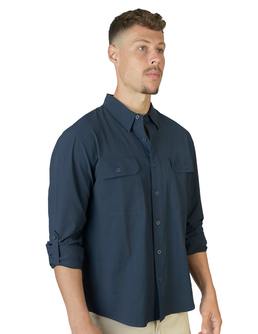 Camisa Lisa Marino C1755