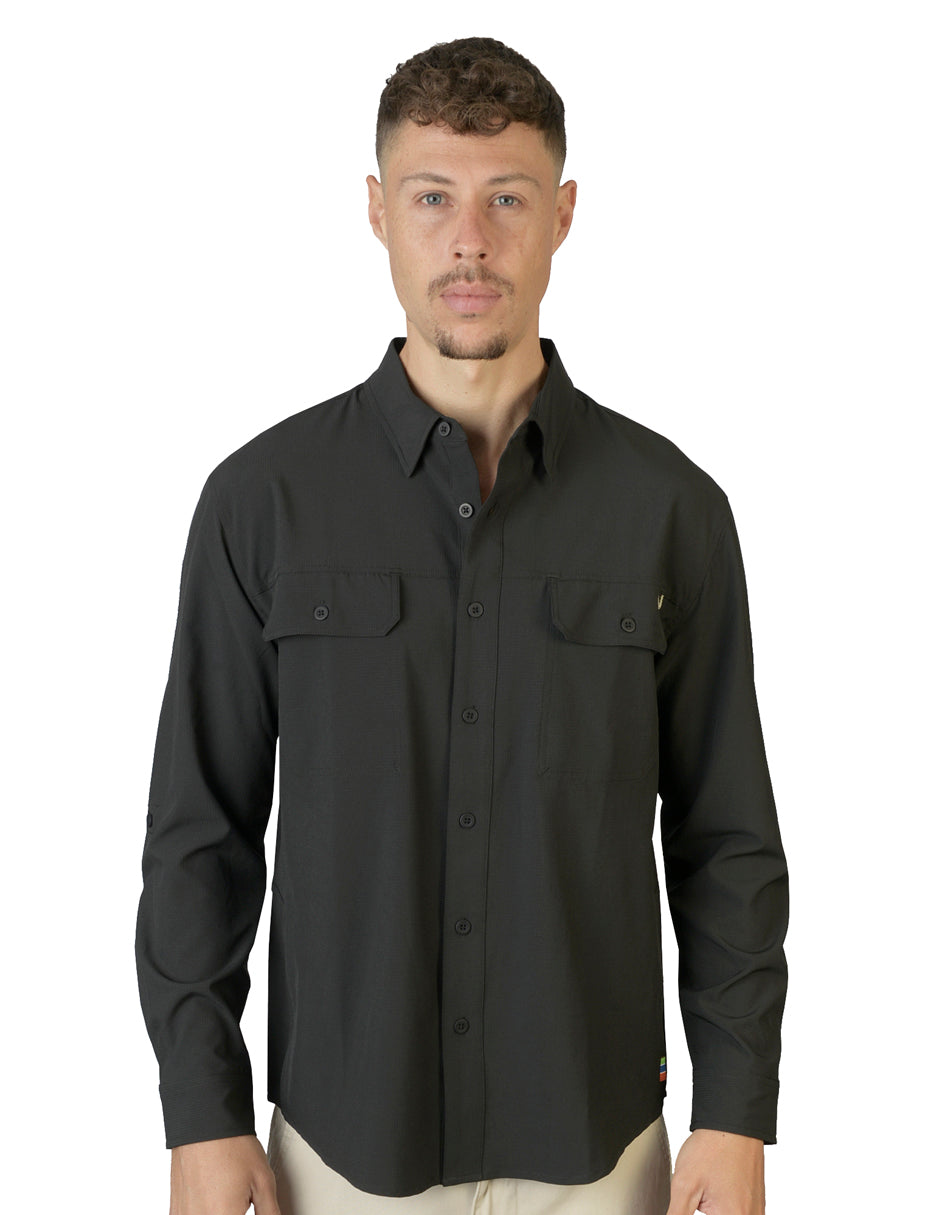 Camisa Lisa Negro C1755